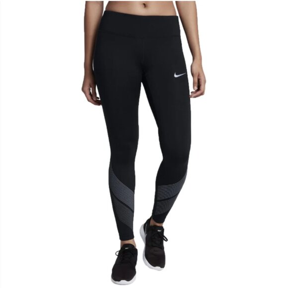 Nike Pants - Nike Dri Fit Women's Power Flash Running Black Tights